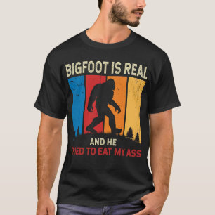 Camiseta Pé Grande É Real Ele Tentou Comer Sasquatch Engraç
