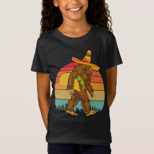 Camiseta Pé Grande Engraçado Caminhando com Taco Grande