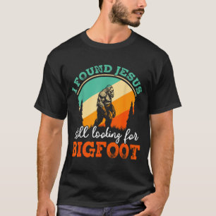 Camiseta Pé grande engraçado cruzamento de jesus procurando