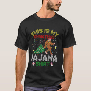 Camiseta Pé Grande, Engraçado Natal Pajama Santa Hat Tree