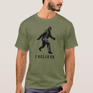 Camiseta Pé Grande Eu Acredito Em Texto Personalizável