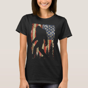Camiseta Pé Grande Eu Acredito Que Bandeira Americana Sasqu