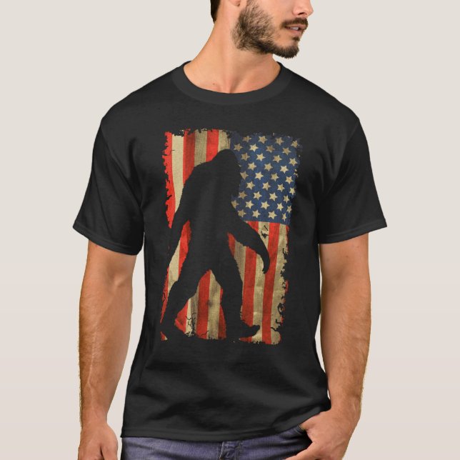 Camiseta Pé Grande Eu Acredito Que Silhueta Americana Sasqu (Frente)