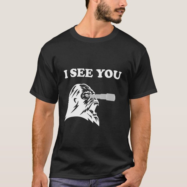 Camiseta Pé Grande Eu Te Vejo | Engraçado, Humorista Sasqua (Frente)