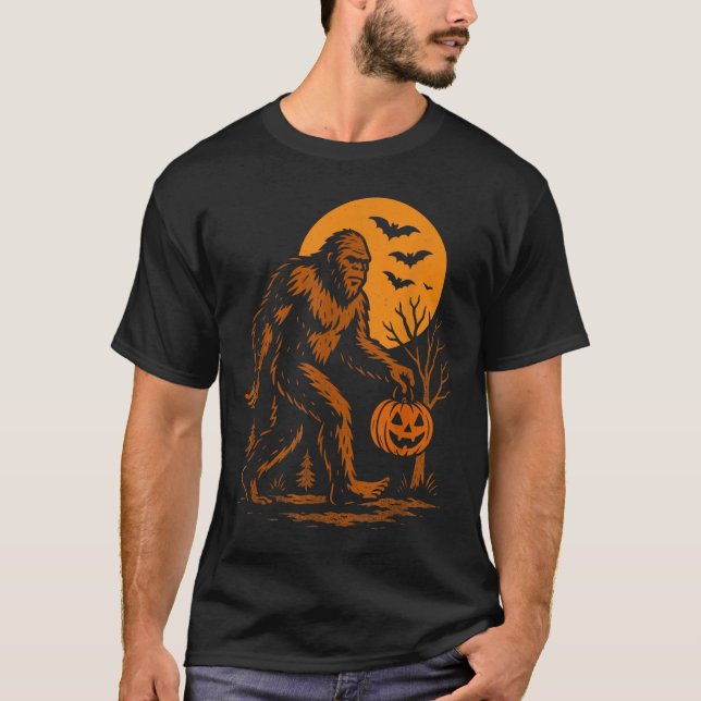 Camiseta Pé grande Halloween Sasquatch  (Frente)