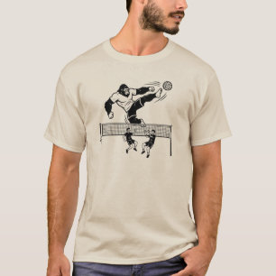 Camiseta Pé-grande jogando Sepak Takraw