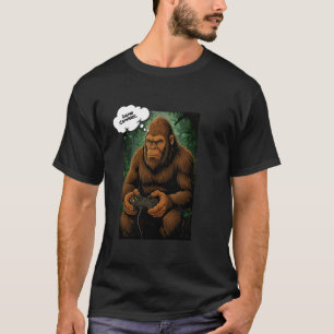 Camiseta Pé Grande Jogando Video Games, Sasquatch Engraçado