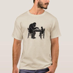 Camiseta Pé-grande Jogando Xadrez