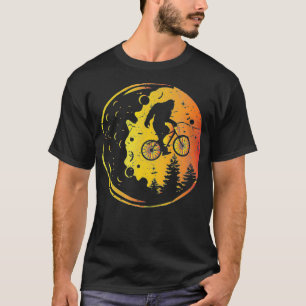 Camiseta Pé Grande Lua Fresca Bicicleta Sasquatch Men Crian
