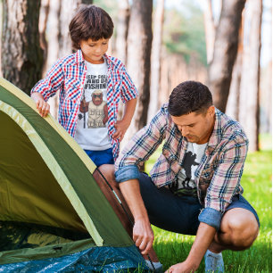 Camiseta Pé Grande Mantém Calma E Vai Pescar Engraçado