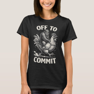 Camiseta Pé Grande Montado em Frango Para Fazer Sasquatch E