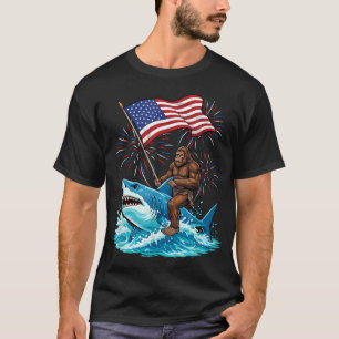 Camiseta Pé Grande Montado em Tubarão 4 De Julho Bandeira d
