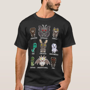 Camiseta Pé-Grande Mothman Wendigo Dogman - Criptídeo 8-Bit
