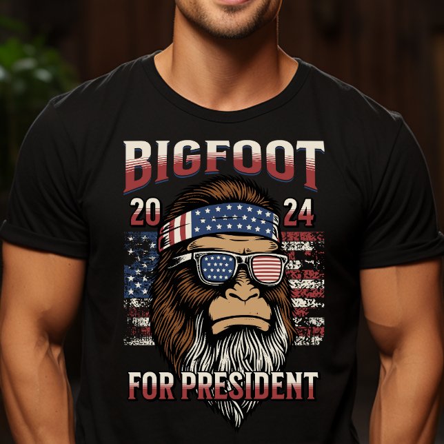 Camiseta Pé Grande para o Presidente Funny (Bigfoot for President Funny Political T-shirt)
