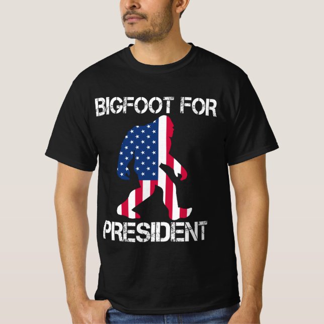 Camiseta Pé Grande Para Presidente Engraçado Pé Grande (Frente)