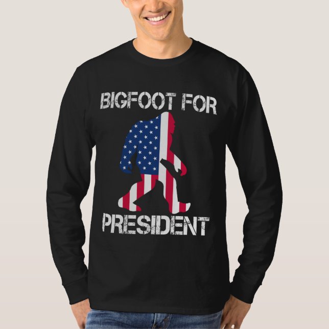 Camiseta Pé Grande Para Presidente Engraçado Pé Grande (Frente)