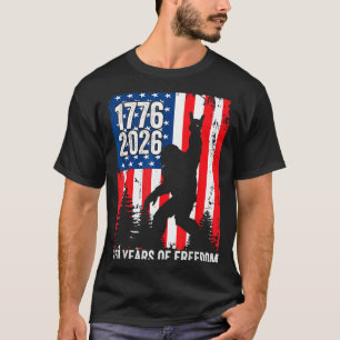 Camiseta Pé-grande patriótico 250 anos de liberdade EUA 250