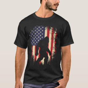 Camiseta Pé-grande patriótico bandeira americana sasquatchP