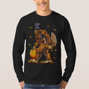 Camiseta Pé Grande Peregrino Turquia Pumpkin Dia de Ação de