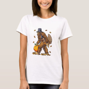 Camiseta Pé Grande Peregrino Turquia Pumpkin Dia de Ação de