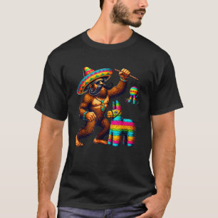 Camiseta Pé Grande Pinata Cinco De Maio Mexicano Sasquatch
