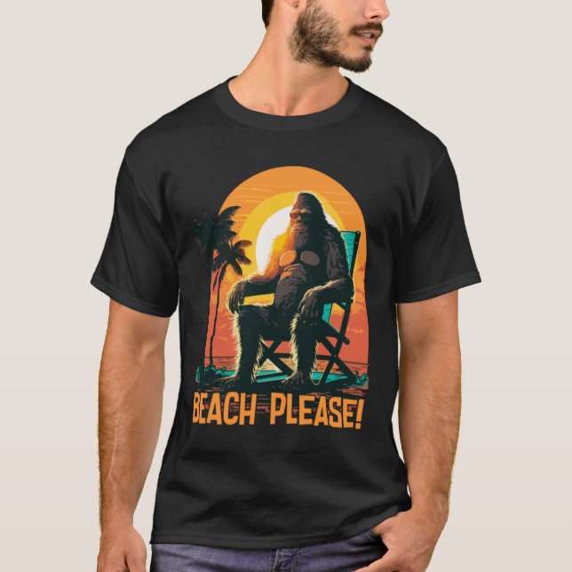 Camiseta Pé Grande - Praia, por favor (Frente)