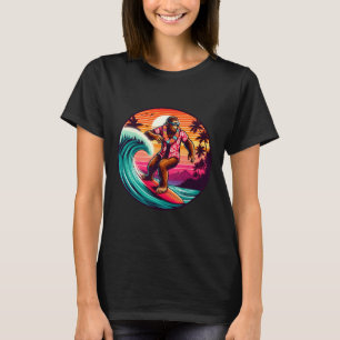 Camiseta Pé Grande Prancha de Surf Praia Verão Surf Sasquat