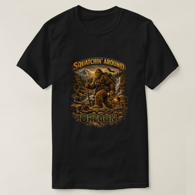 Camiseta Pé-grande Sasquatch (Frente do Design)