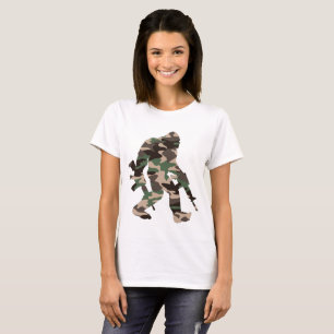 Camiseta Pé-grande Sasquatch Camuflagem