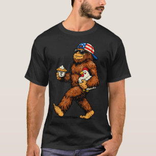 Camiseta Pé Grande Segurando Pi Matemática Frango Pi Day Di