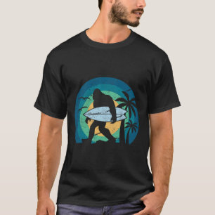 Camiseta Pé Grande Surfe Sasquatch Yeti Divertido Homens Mu