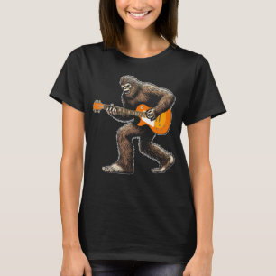 Camiseta Pé Grande tocando guitarra guitarrista de mão esqu