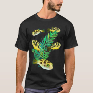 Camiseta Pea Puffers Aquário Peixe Anão Puffer Peixe Tanque