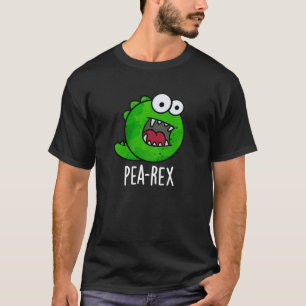 Camiseta Pea Rex Funny Dinosaur Veggie TRex Pun Dark BG