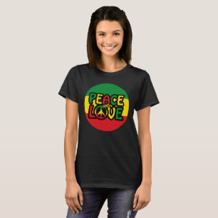 Camiseta PEACE and LOVE, reggae style