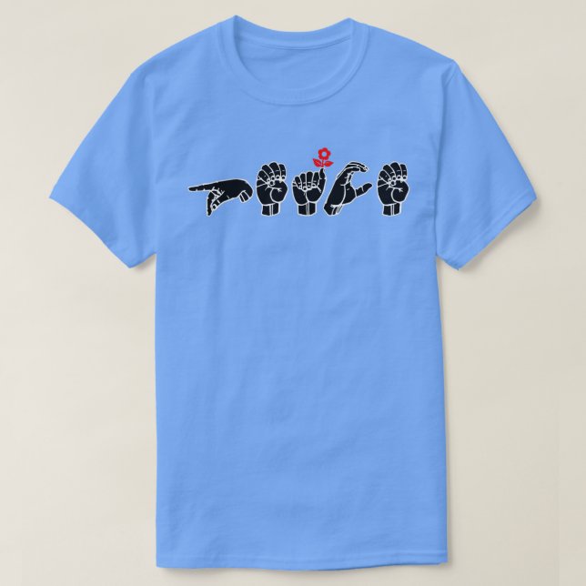 Camiseta PEACE ASL Sign Language Design 1 (Frente do Design)