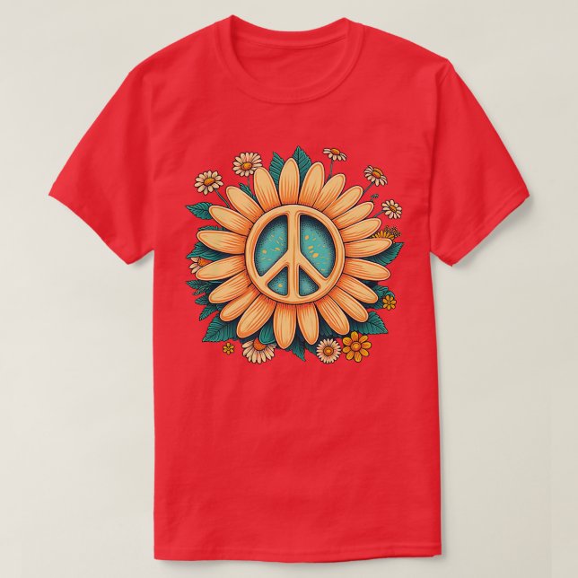 Camiseta Peace Daisy 2 (Frente do Design)