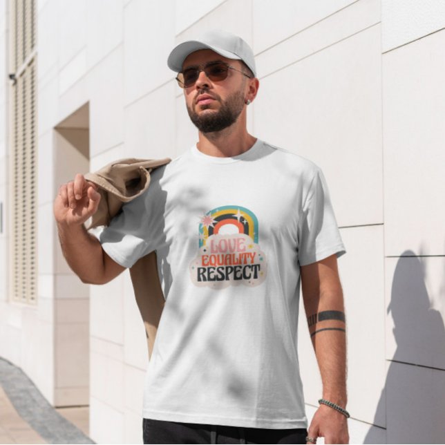 Camiseta Peace Day Love Rainbow (Criador carregado)