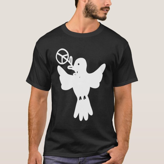 Camiseta Peace Dove Peace Sign White Dove Peace (Frente)