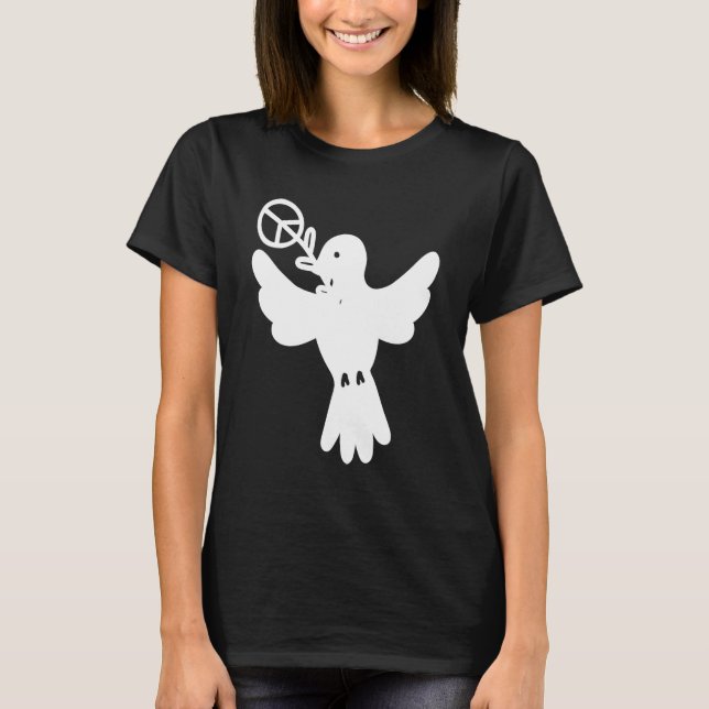 Camiseta Peace Dove Peace Sign White Dove Peace (Frente)