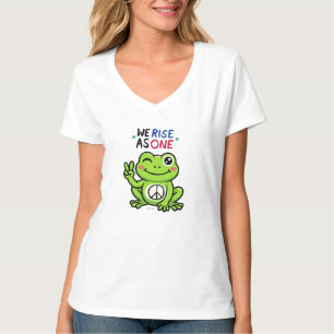 CAMISETA PEACE FROG - NOS ERGUEMOS COMO UM