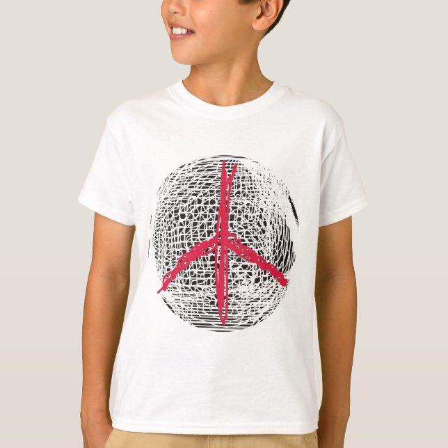 Camiseta Peace Globe sem guerra sem lutar sem violência amo (Frente)