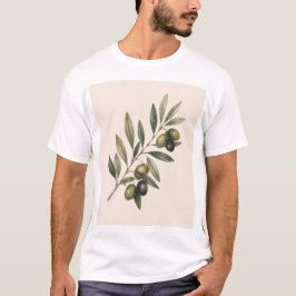 Camiseta Peace Grows Here | Vintage Olive Branch Botanical