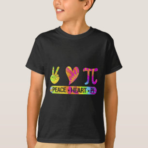 Camiseta Peace Heart Pi Day Tie Dye Mathematics Mat