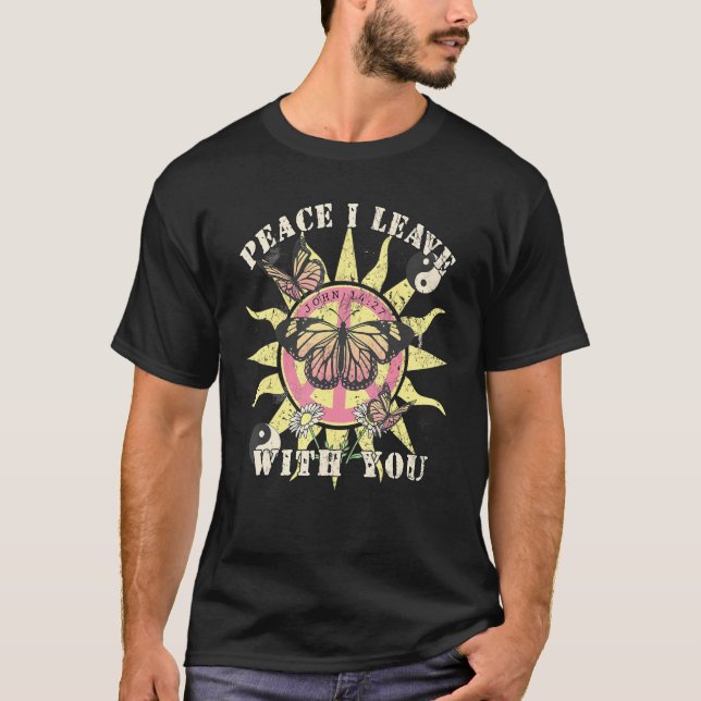 Camiseta Peace I Leave With You John 1427 Christian Butterf (Frente)