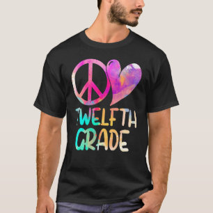 Camiseta Peace Love 12º Ano De Volta Ao Professor