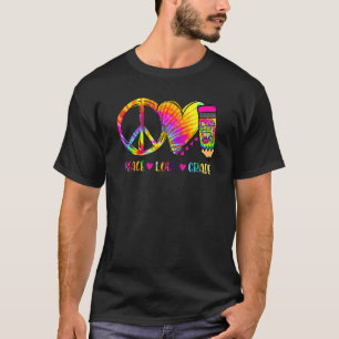 Camiseta Peace Love 1rua Tie Dye Student Kid