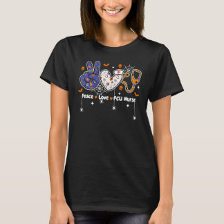 Camiseta Peace Love A Enfermeira PCU Enfermeira Enfermeira