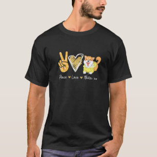 Camiseta Peace Love Akita Inu Dog Lovers