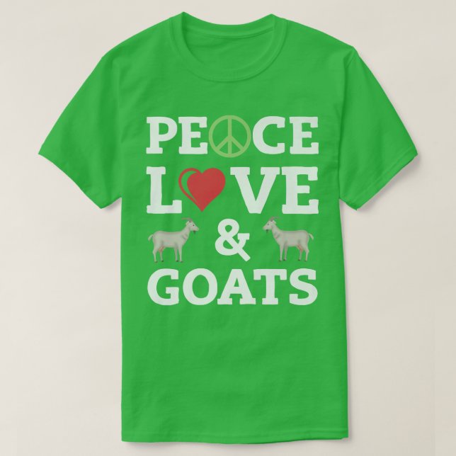 Camiseta Peace Love and Goats  Cute Goat Farmer Farmers  (Frente do Design)
